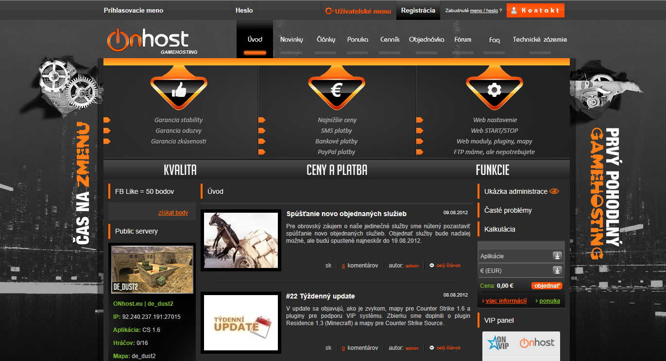 ONHOST prvopočiatok